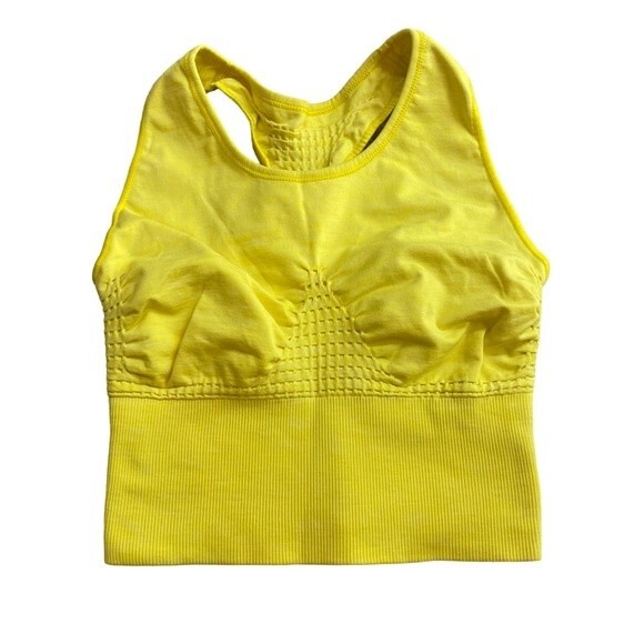 Sweaty Betty‎ Size S Stamina Long Line Sports Bra Bright Yellow - Picture 2 of 8